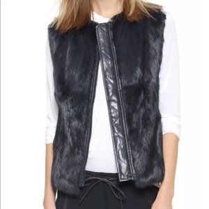 Genuene leather /Rabbit fur vest